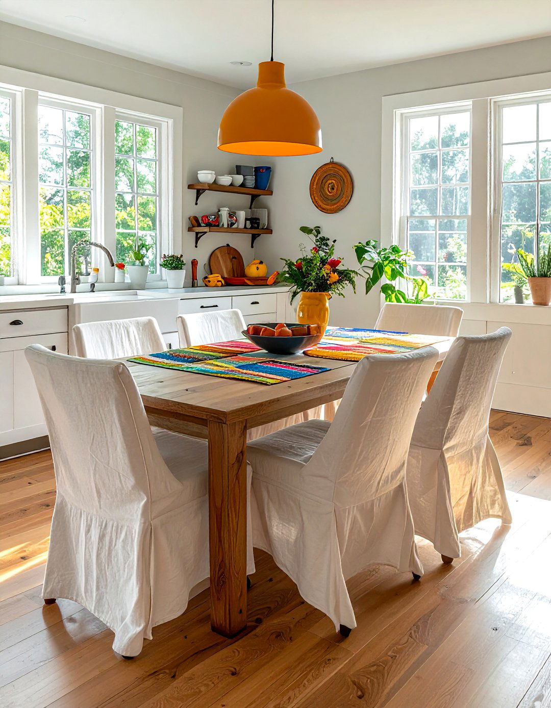 Cotton slipcovered dining chairs - 30 slipcovered dining chair ideas