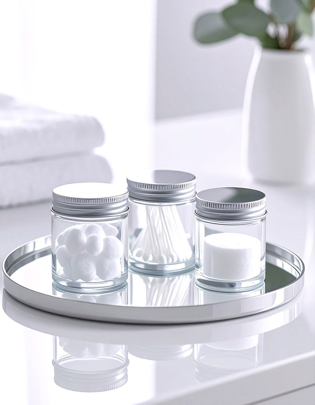 Cotton swab organizer - 30 dollar store decor ideas