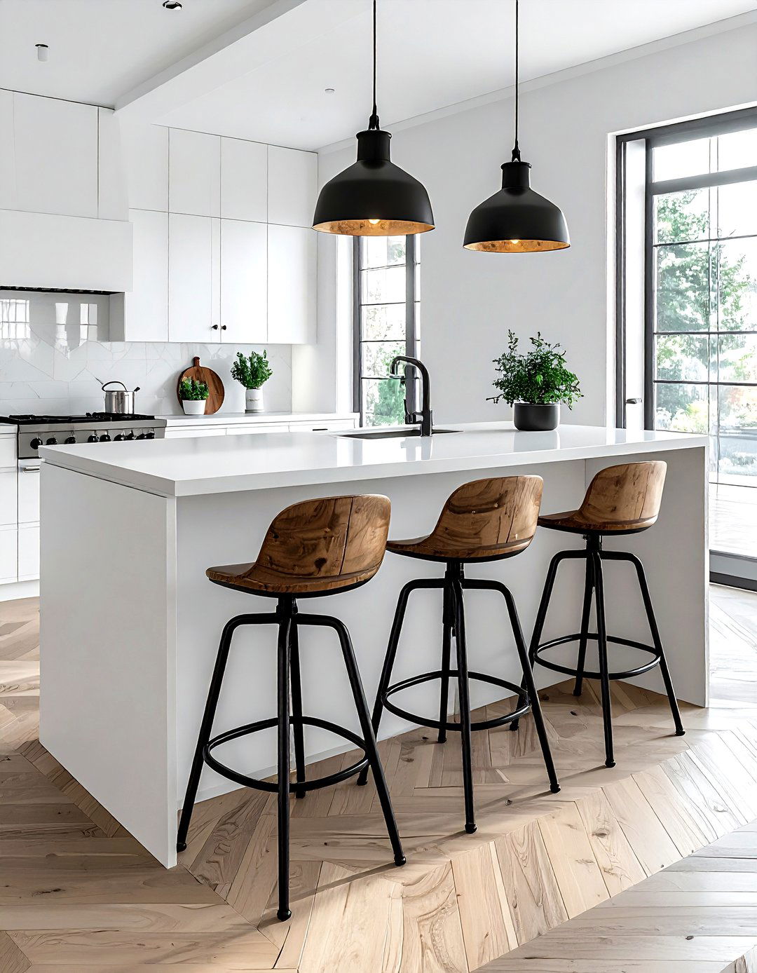 Counter height stools - 30 temporary dining room ideas