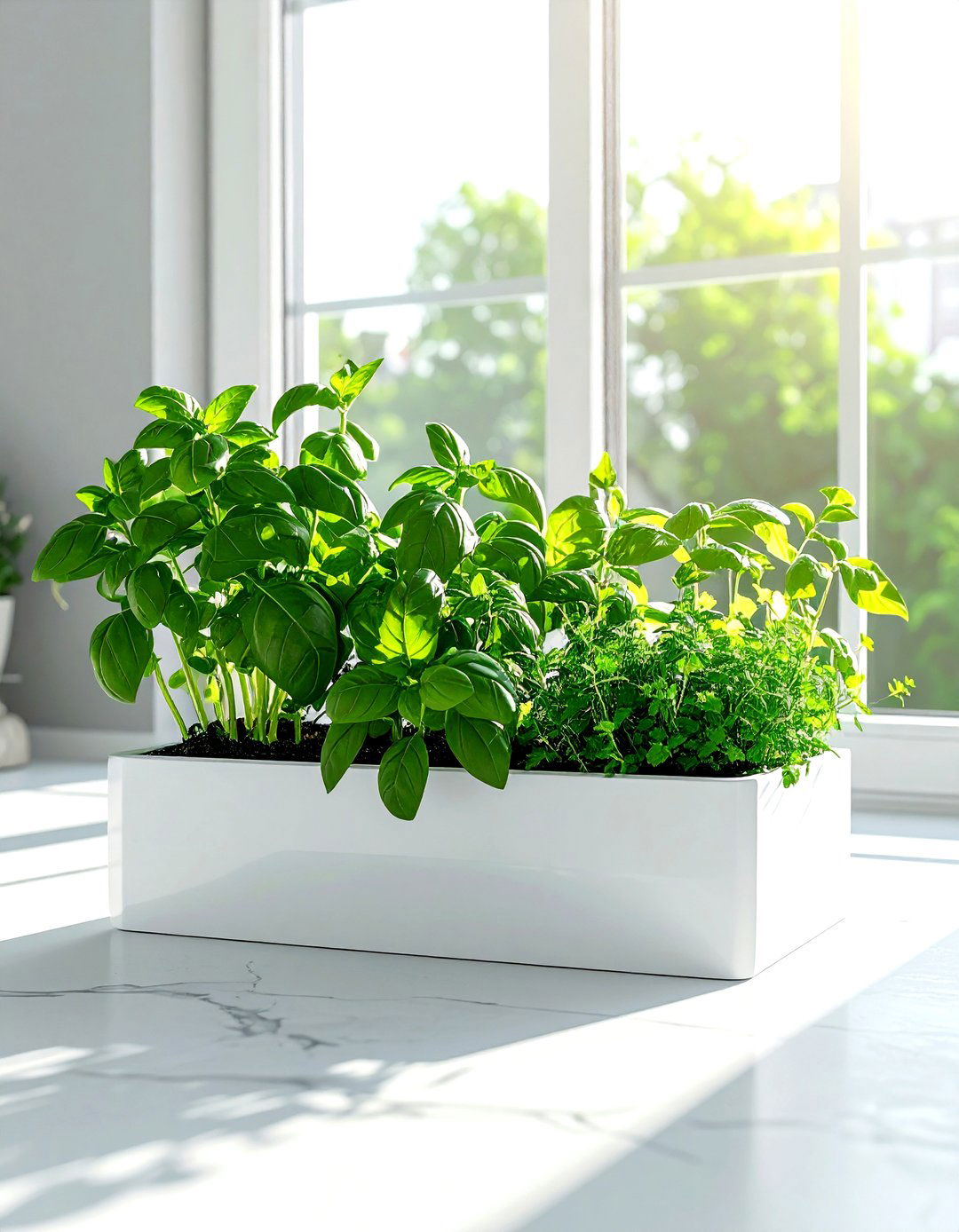 Countertop Herb Garden - 30 temporary kitchen ideas