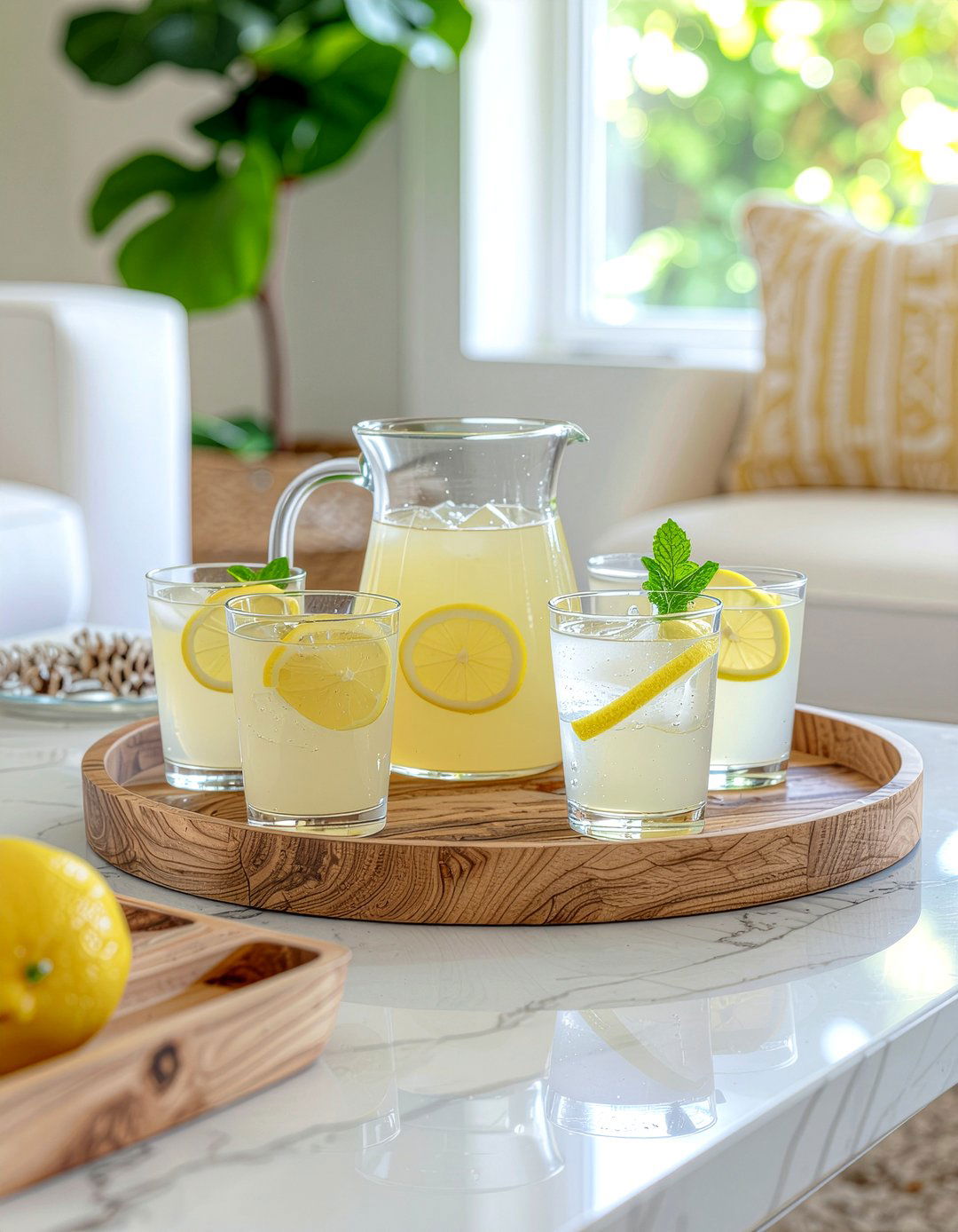Countertop drink tray - 30 living room drink station ideas