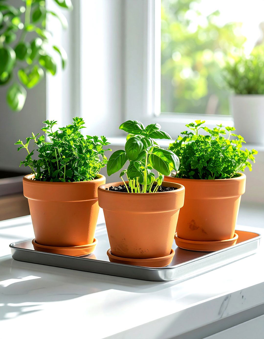 Countertop herb garden - 30 no damage kitchen ideas