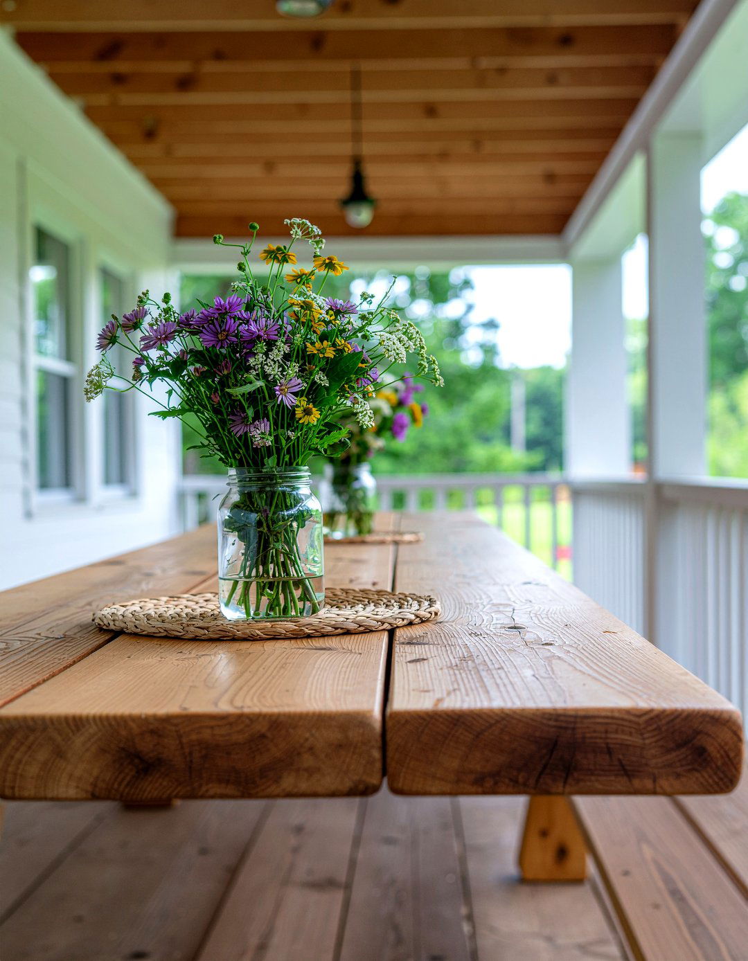 Country Porch Table - 30 porch dining ideas