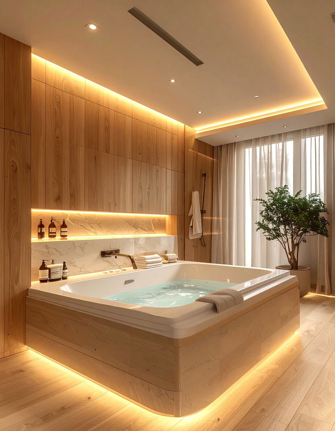 Cove Lighting - 30 bathroom ambient lighting ideas