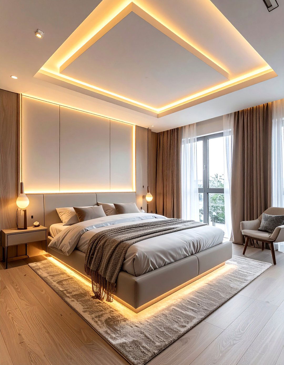 Cove lighting ceiling - 30 bedroom ceiling design ideas