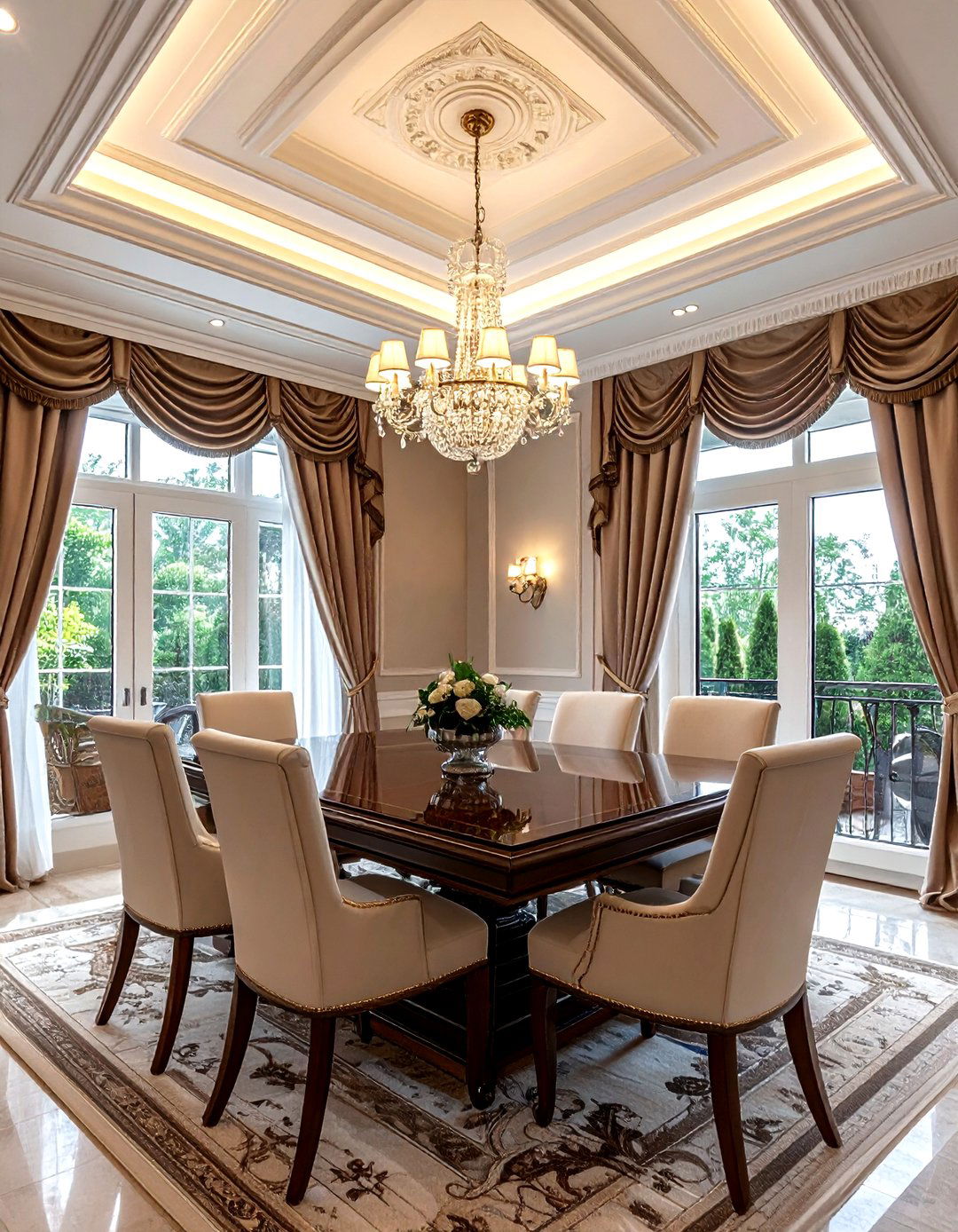 Cove lighting for ceiling - 30 dining room layered lighting ideas