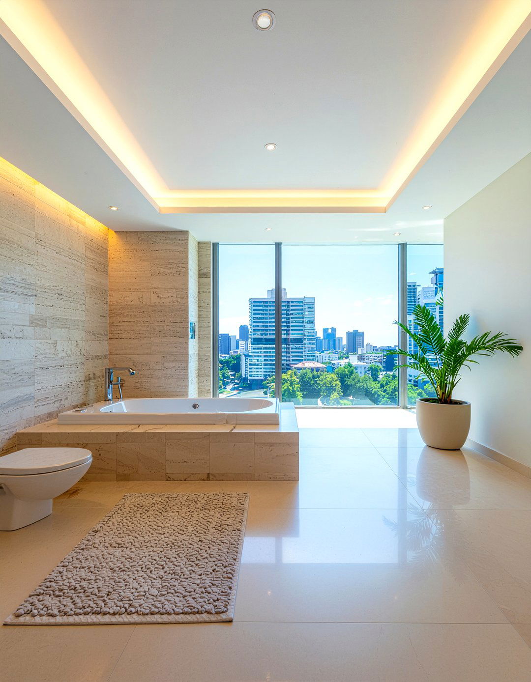 Cove lighting on ceiling - 30 bathroom accent lighting ideas