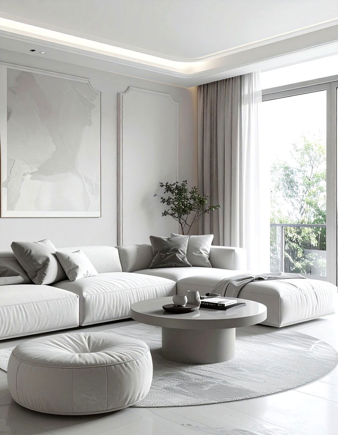 Cove molding - 30 living room molding ideas