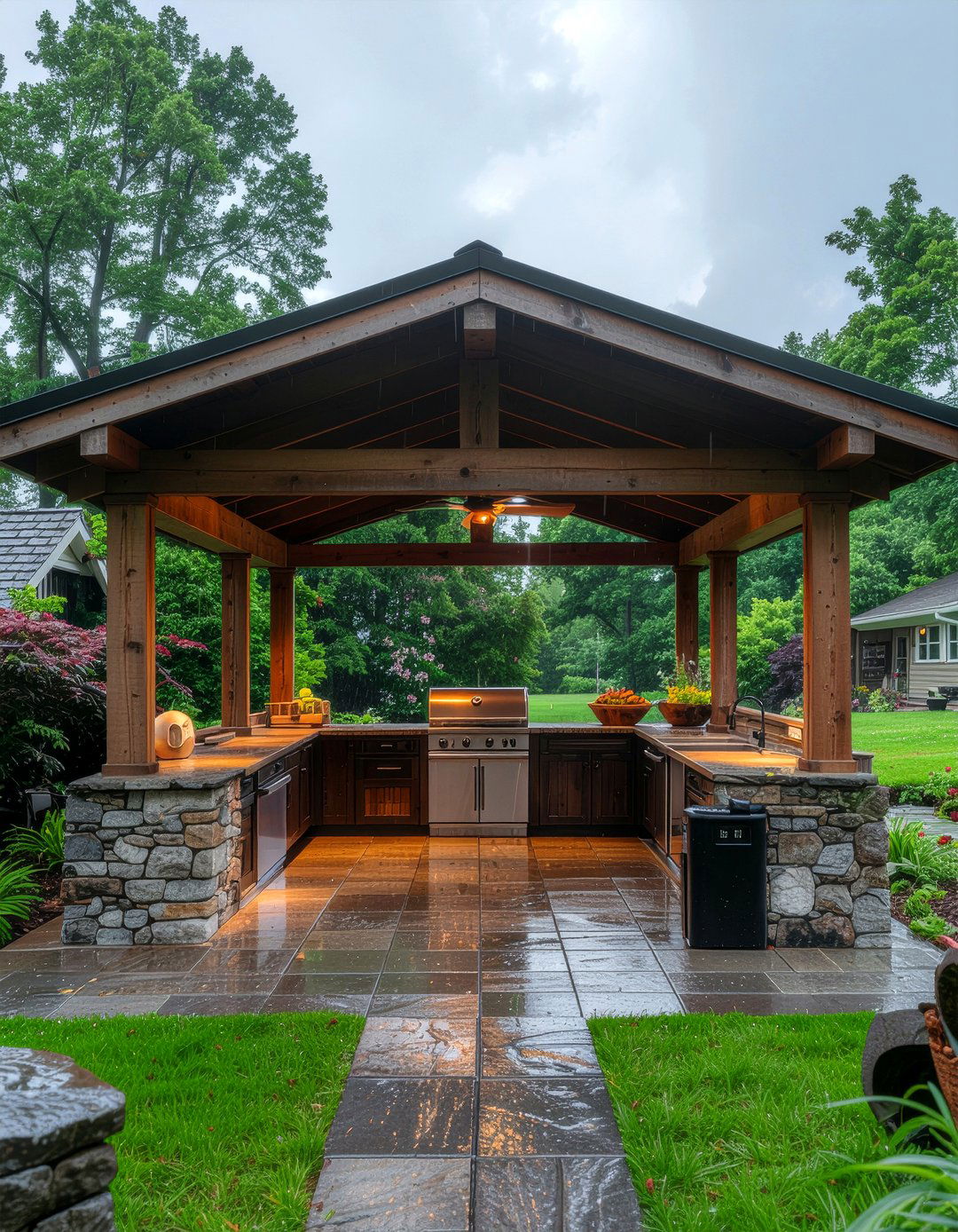 Covered Outdoor Kitchen - 30 outdoor kitchen ideas