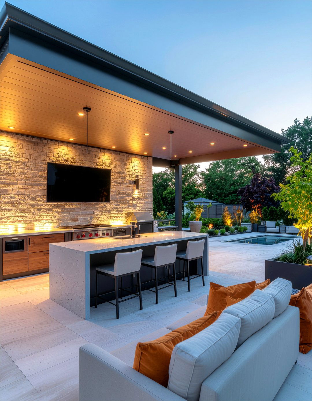 Covered Outdoor Kitchen Bar - 30 outdoor kitchen bar ideas