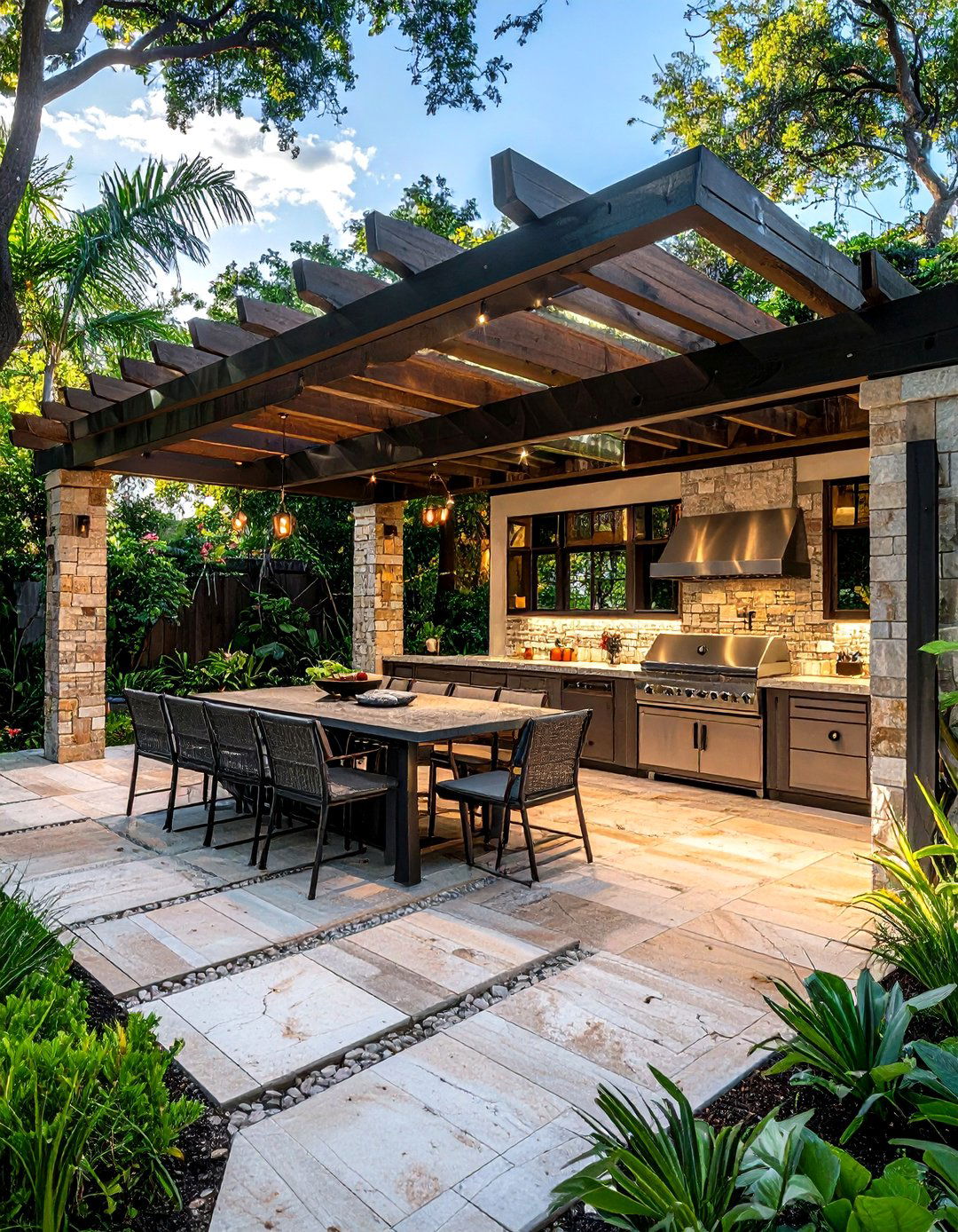 Covered outdoor kitchen patio - 30 custom kitchen ideas