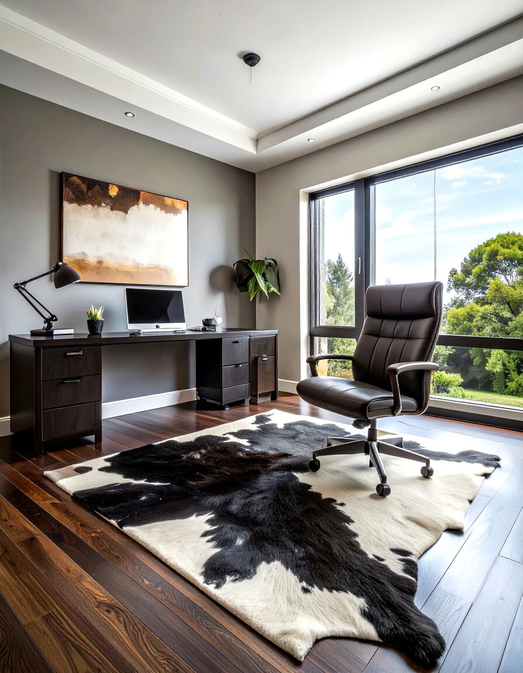 Cowhide Rug - 30 Southwestern home decor ideas