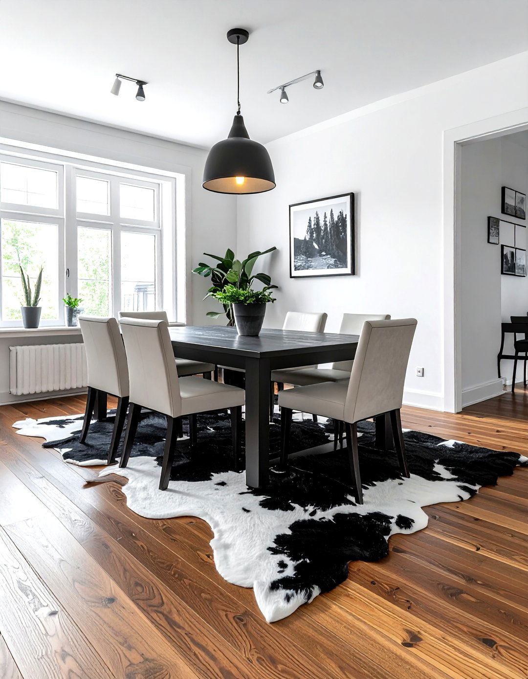 Cowhide Rug Dining Room - 30 Southwestern dining room ideas