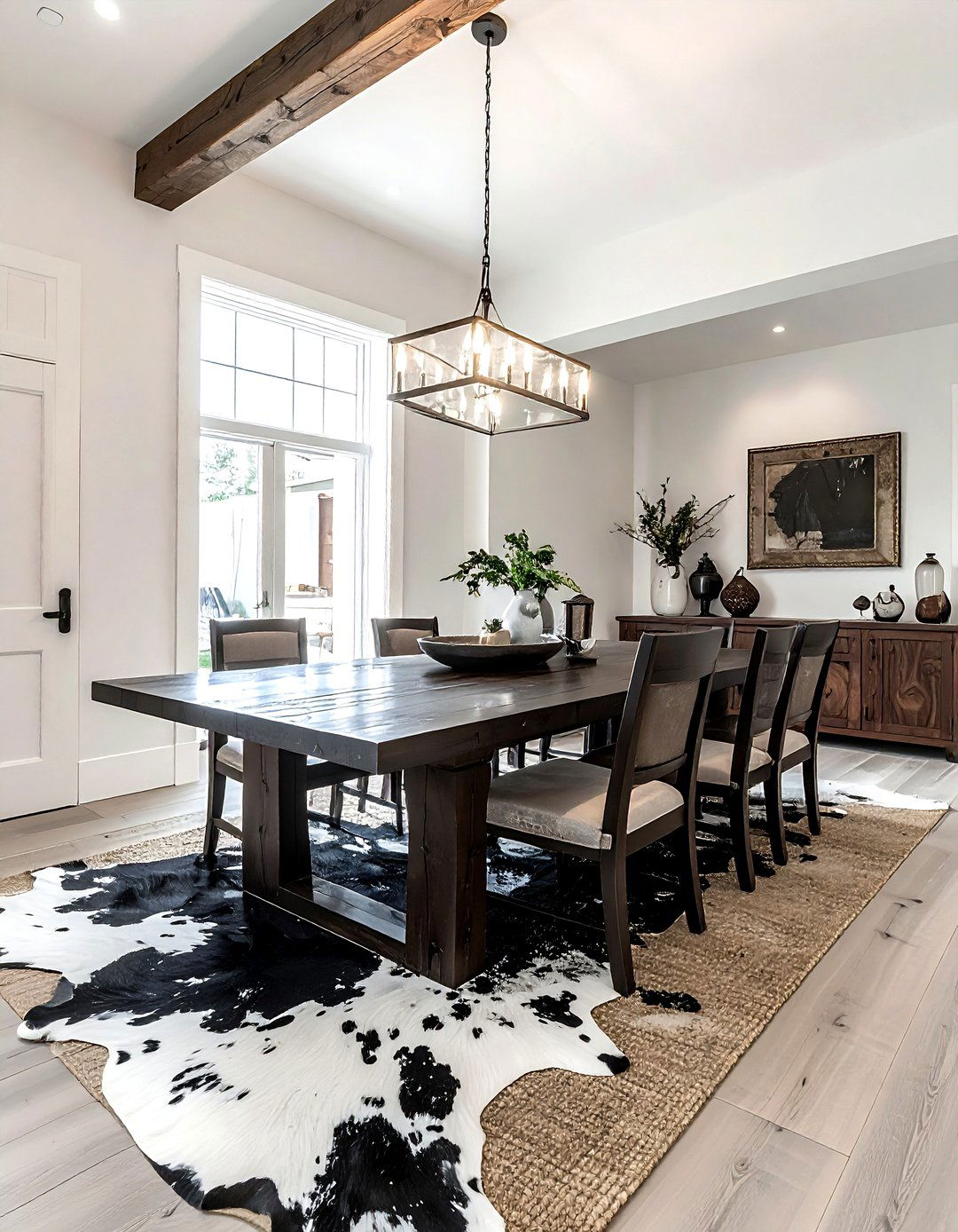 Cowhide Rug In Dining Room - 30 Santa Fe dining room ideas