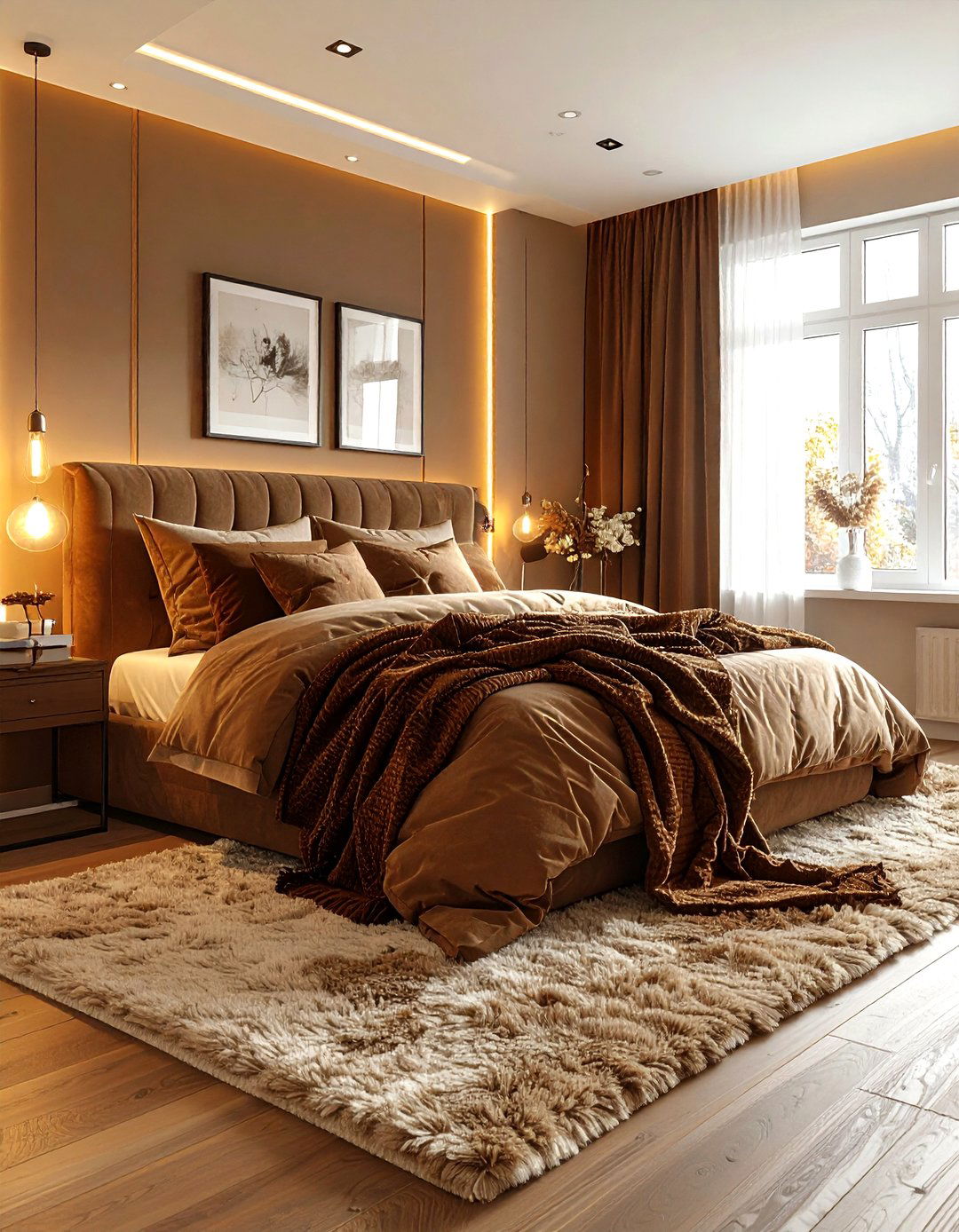 Cozy Brown Bedroom - 30 brown bedroom ideas