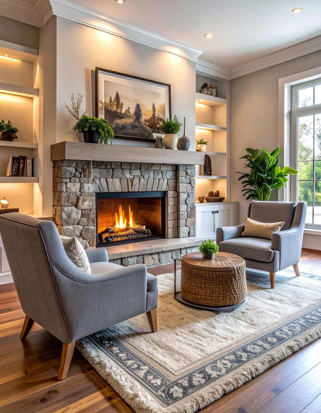 Cozy Fireplace Seating Area - 30 meaningful decor ideas