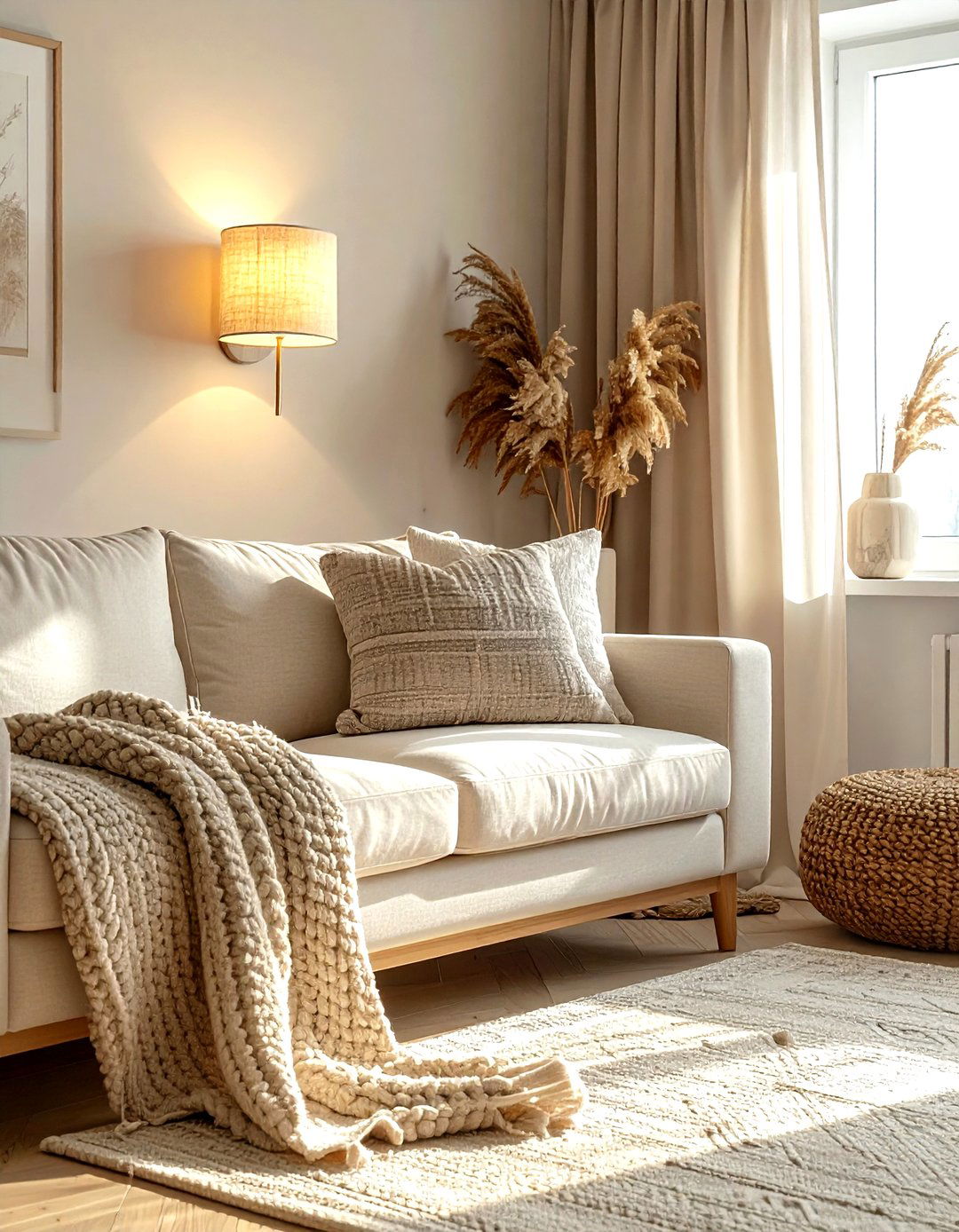 Cozy Living Room Fabric Sconce - 30 living room sconce ideas