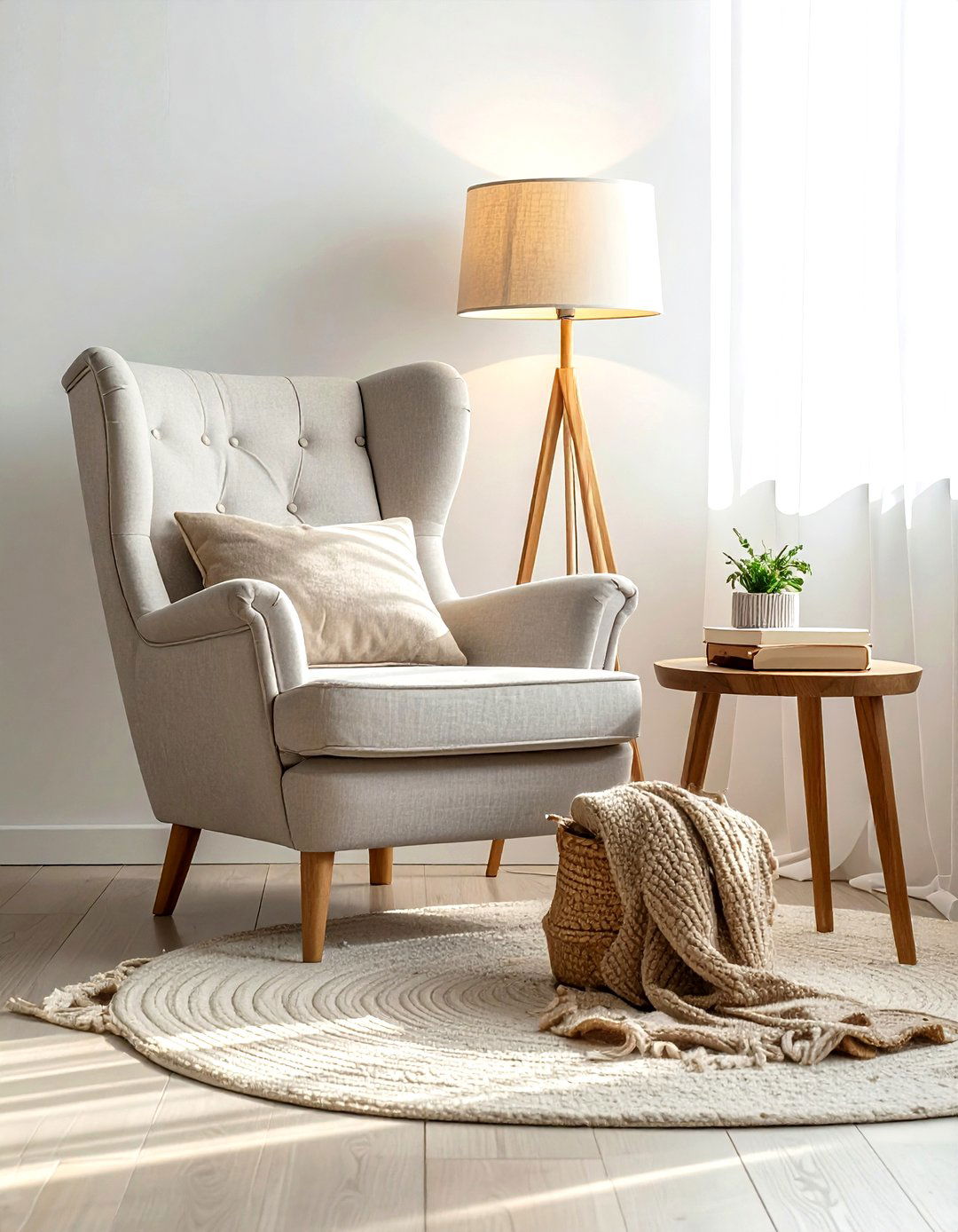 Cozy Reading Corner - 30 soft minimalist living room ideas
