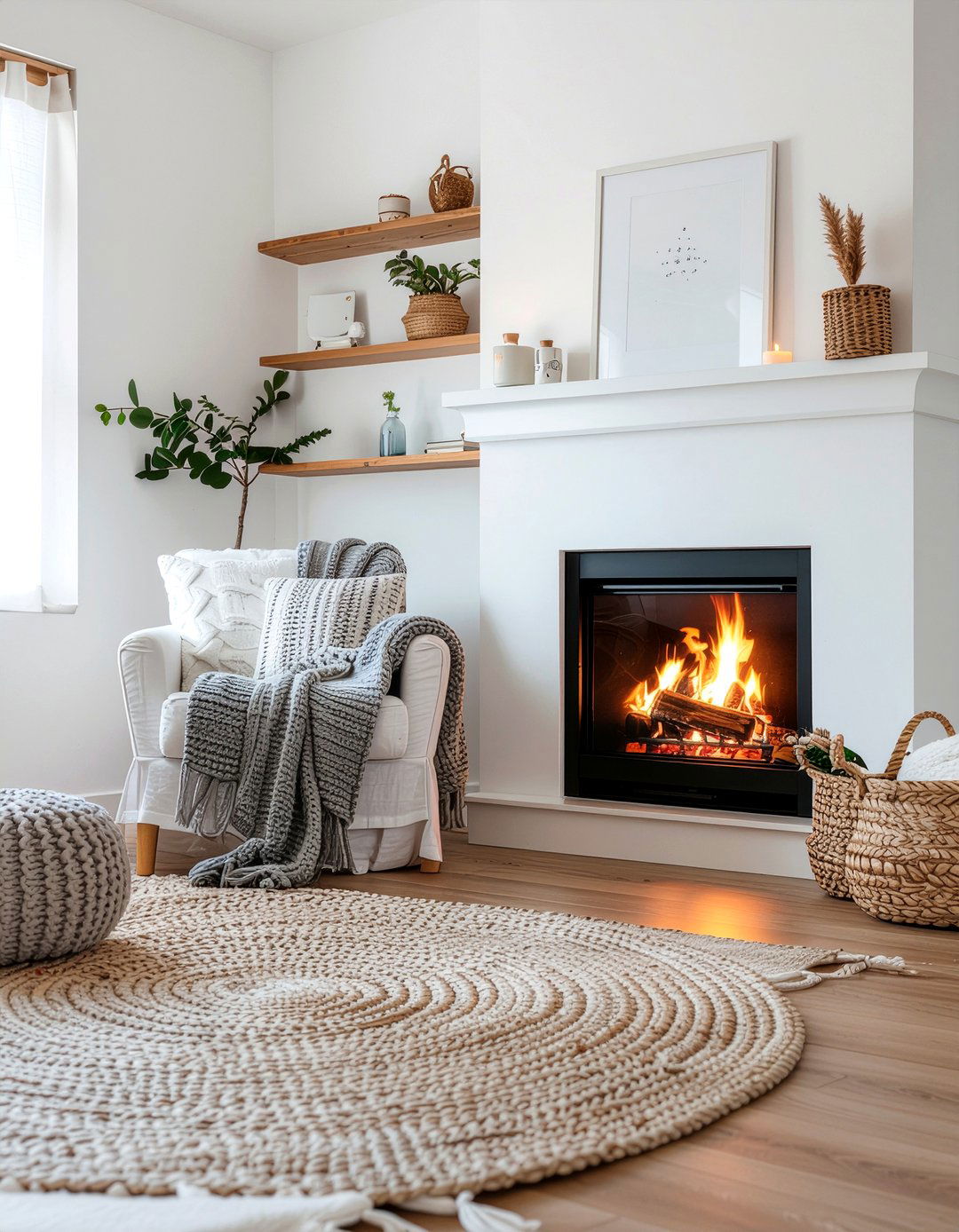 Cozy Reading Nook Fireplace - 30 bedroom gas fireplace ideas