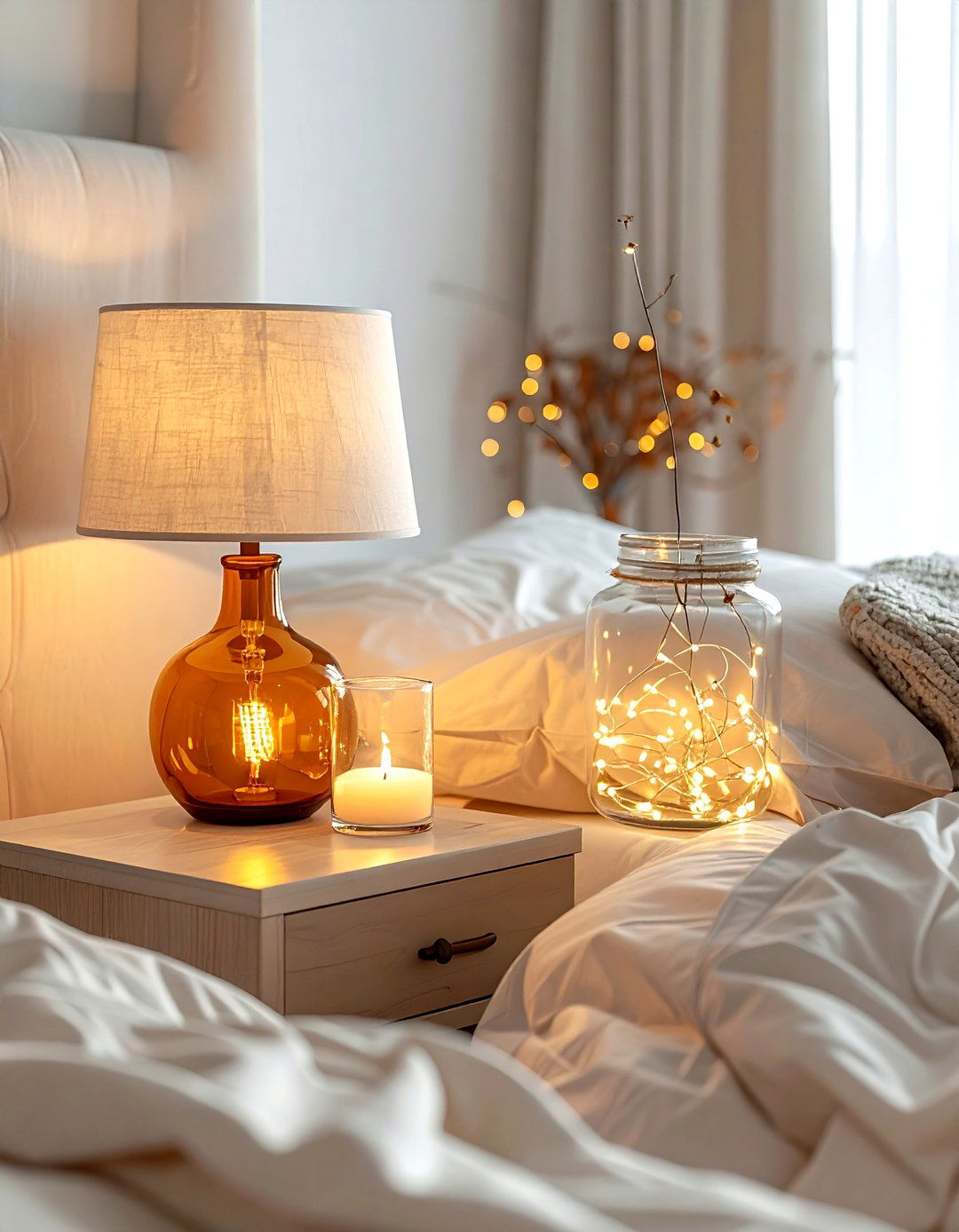 Cozy bedroom lighting - 30 nightstand styling ideas