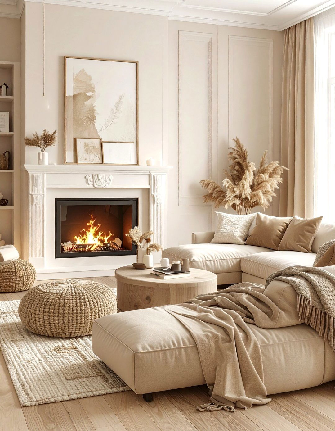 Cozy beige living room - 30 beige living room decor ideas