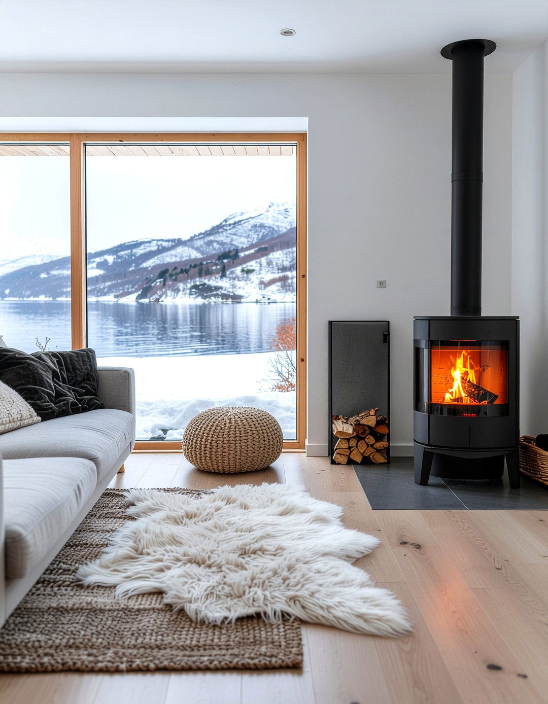 Cozy fireplace - 30 Norwegian living room ideas