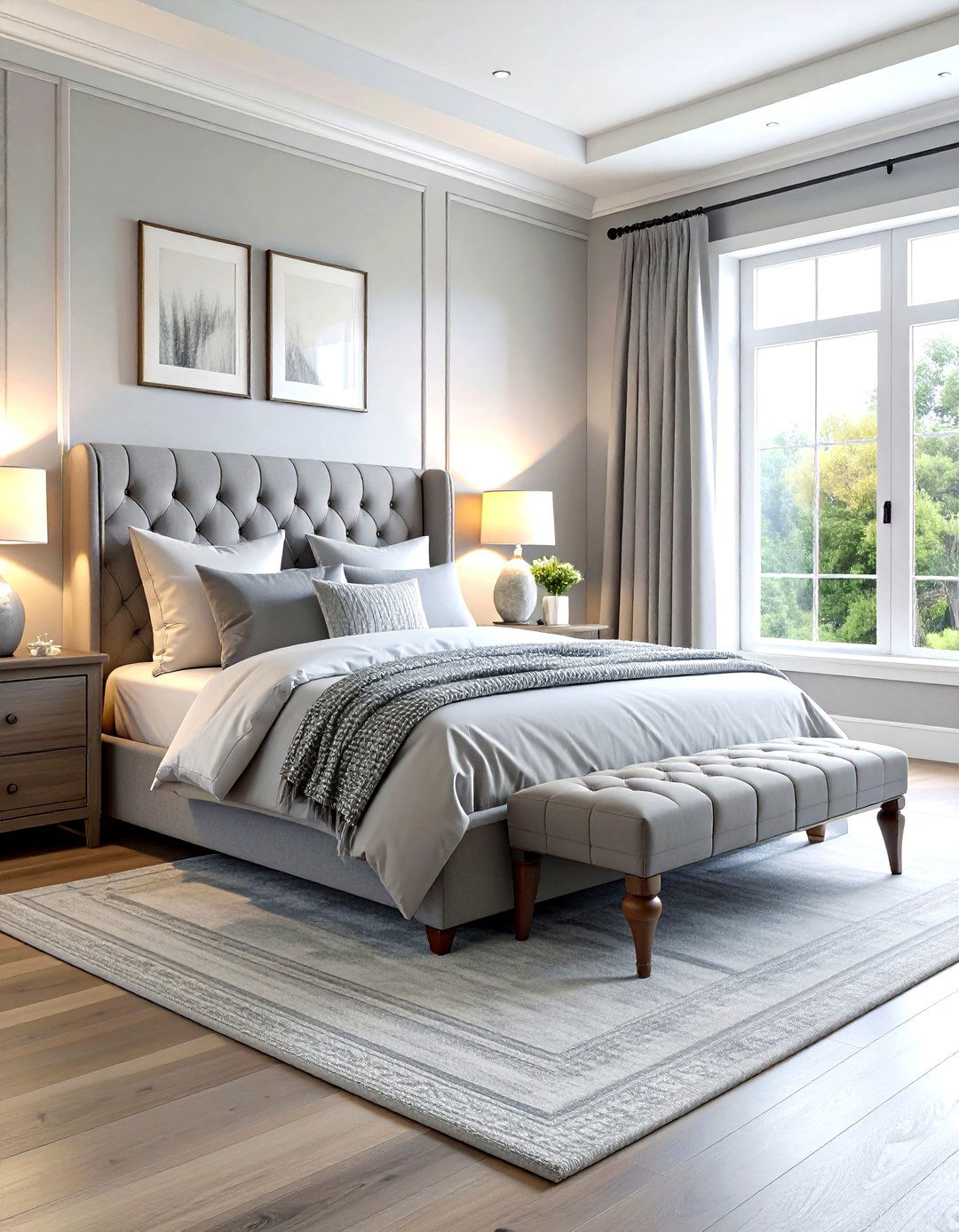 Cozy gray farmhouse bedroom - 30 farmhouse gray bedroom ideas