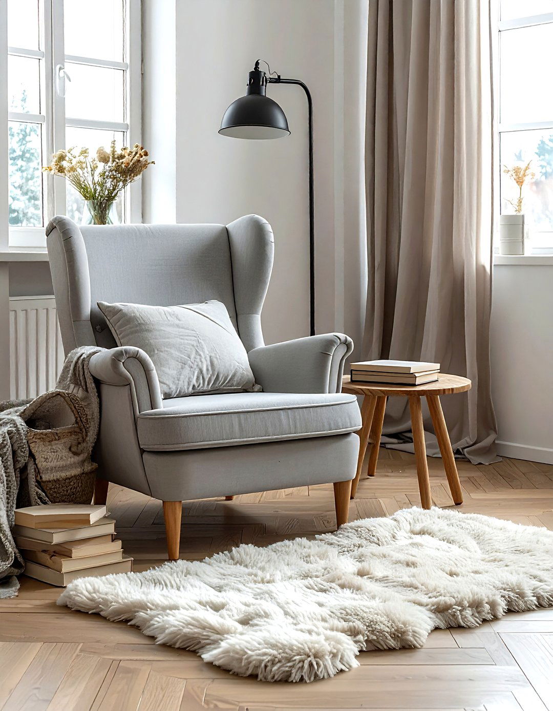 Cozy reading nook - 30 Scandinavian minimalist decor ideas