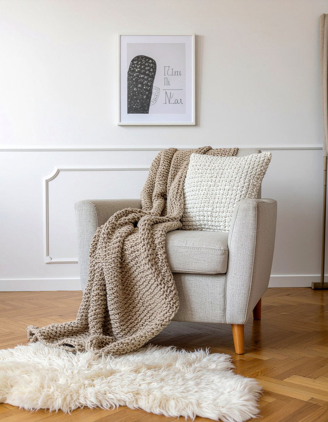 Cozy textiles and throws - 30 scandinavian living room ideas