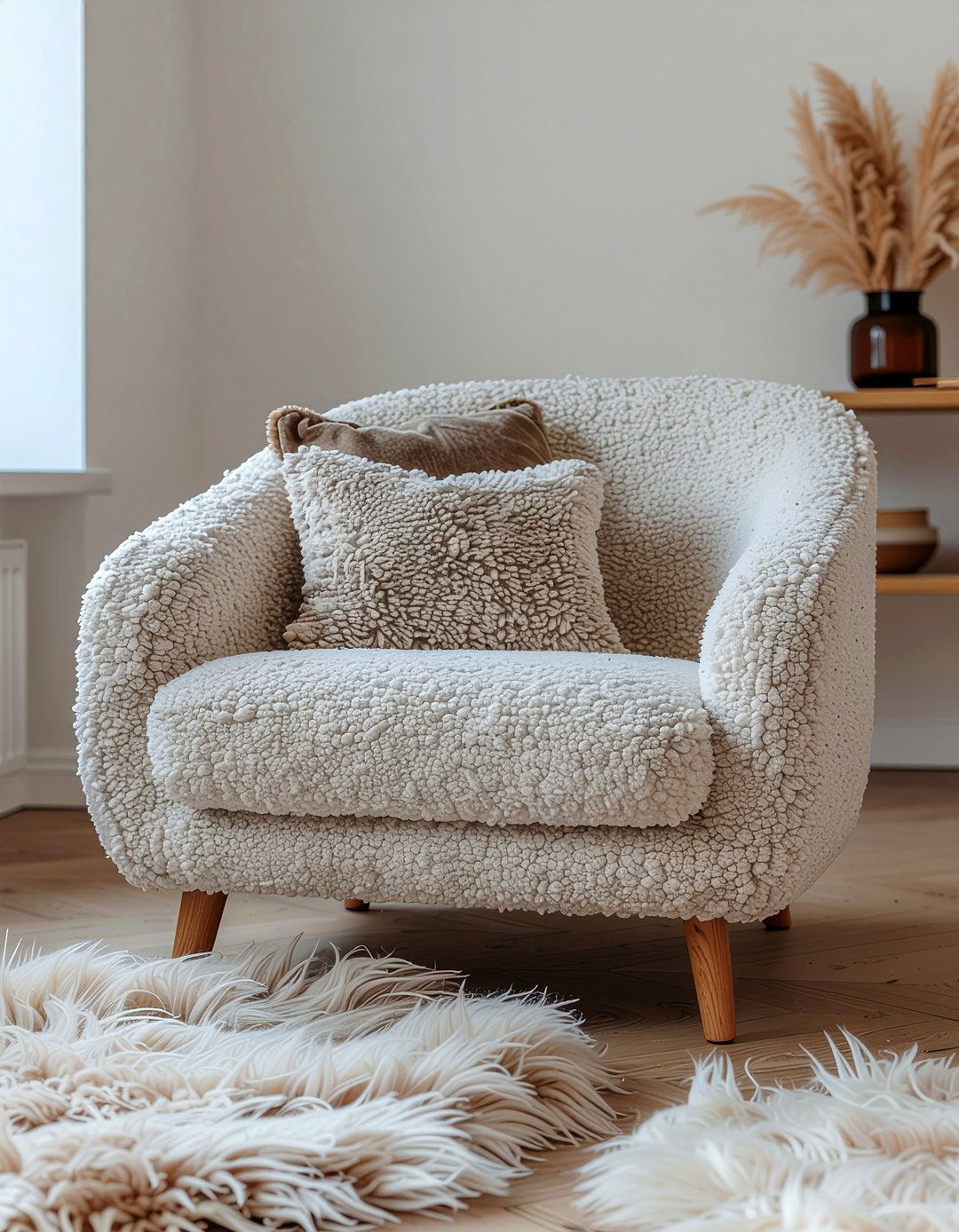 Cozy texture living room - 30 earthy living room ideas