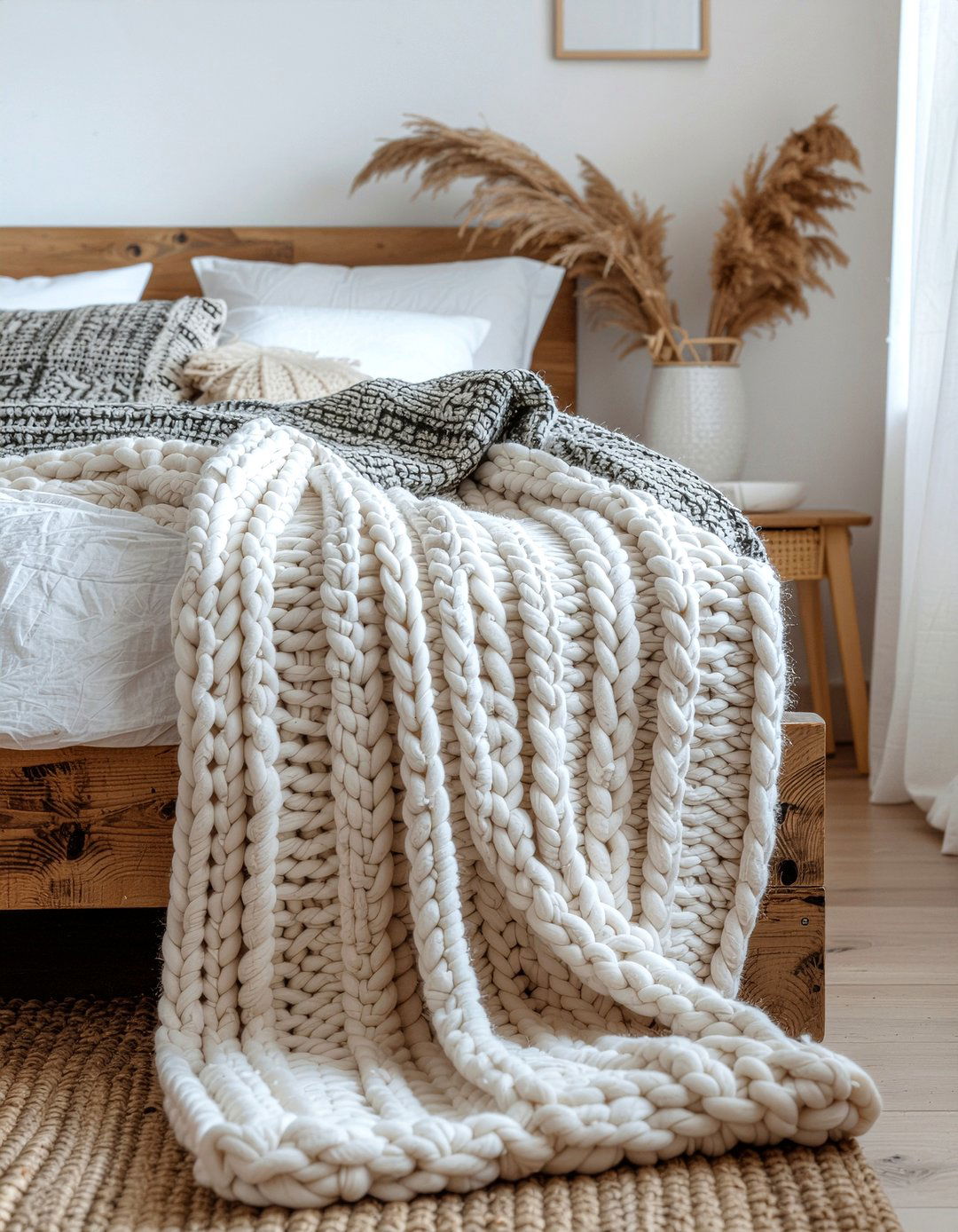 Cozy throw blankets - 30 calming bedroom ideas