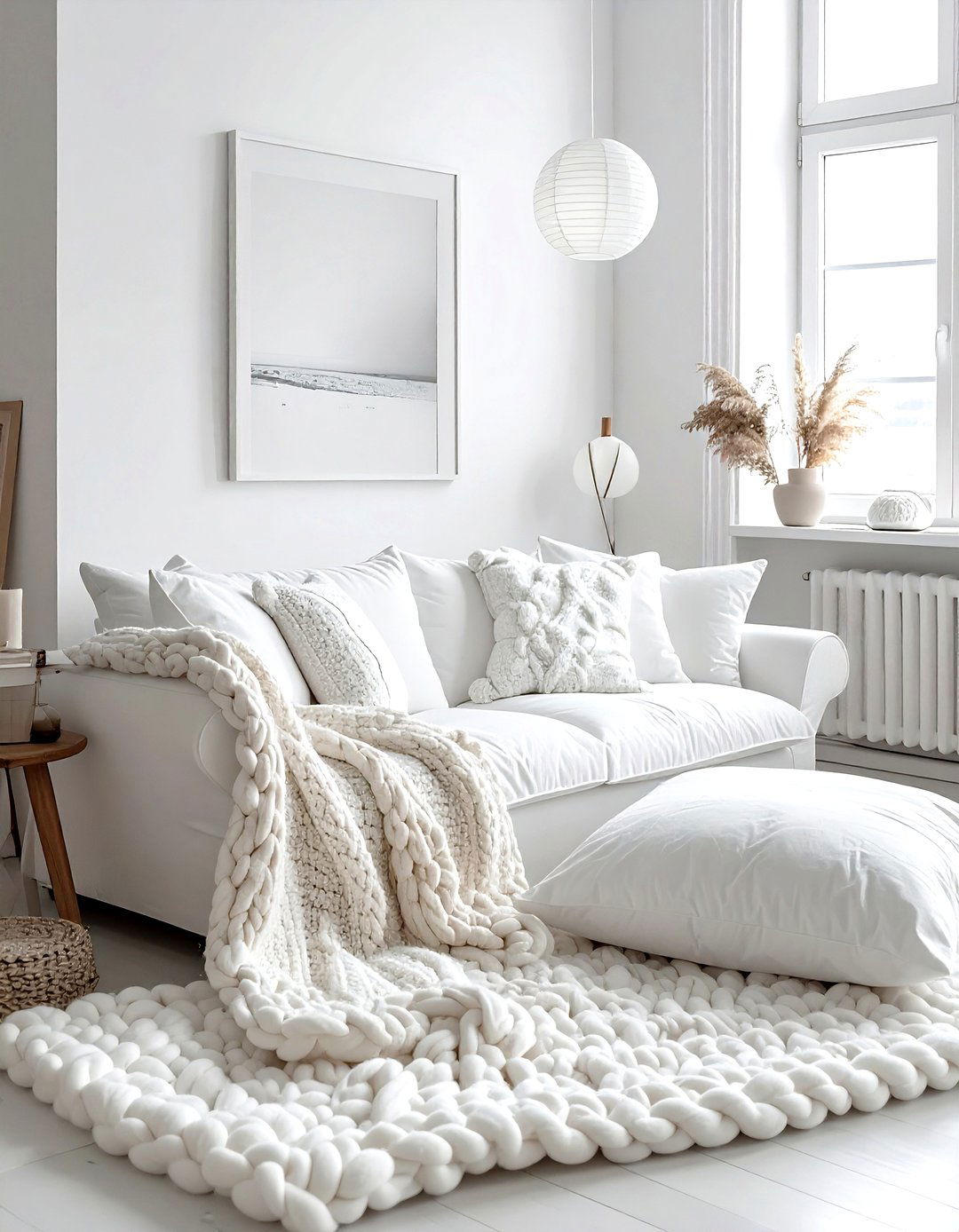Cozy white living room - 30 white and white living room ideas