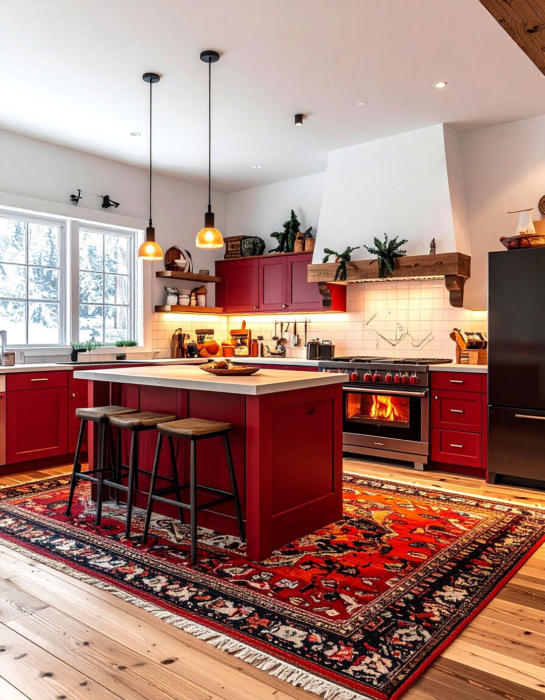 Cozy winter cabin - 30 lodge kitchen ideas