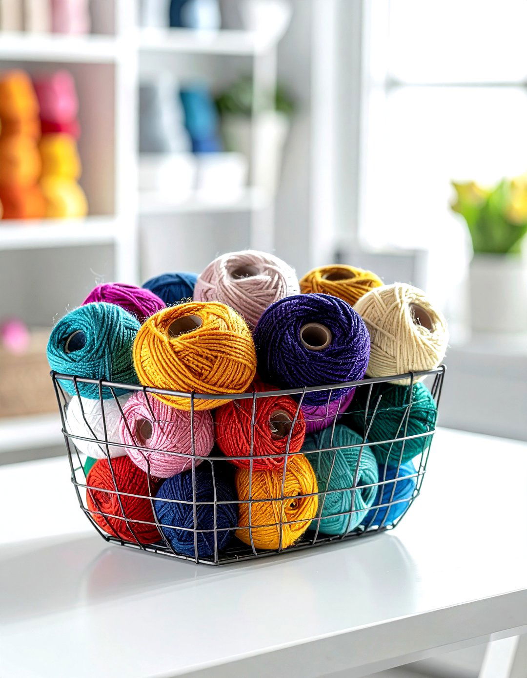 Craft Room Basket - 30 basket decor ideas