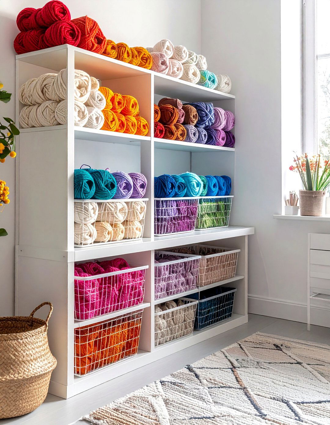 Craft room supply organizer - 30 wire basket ideas