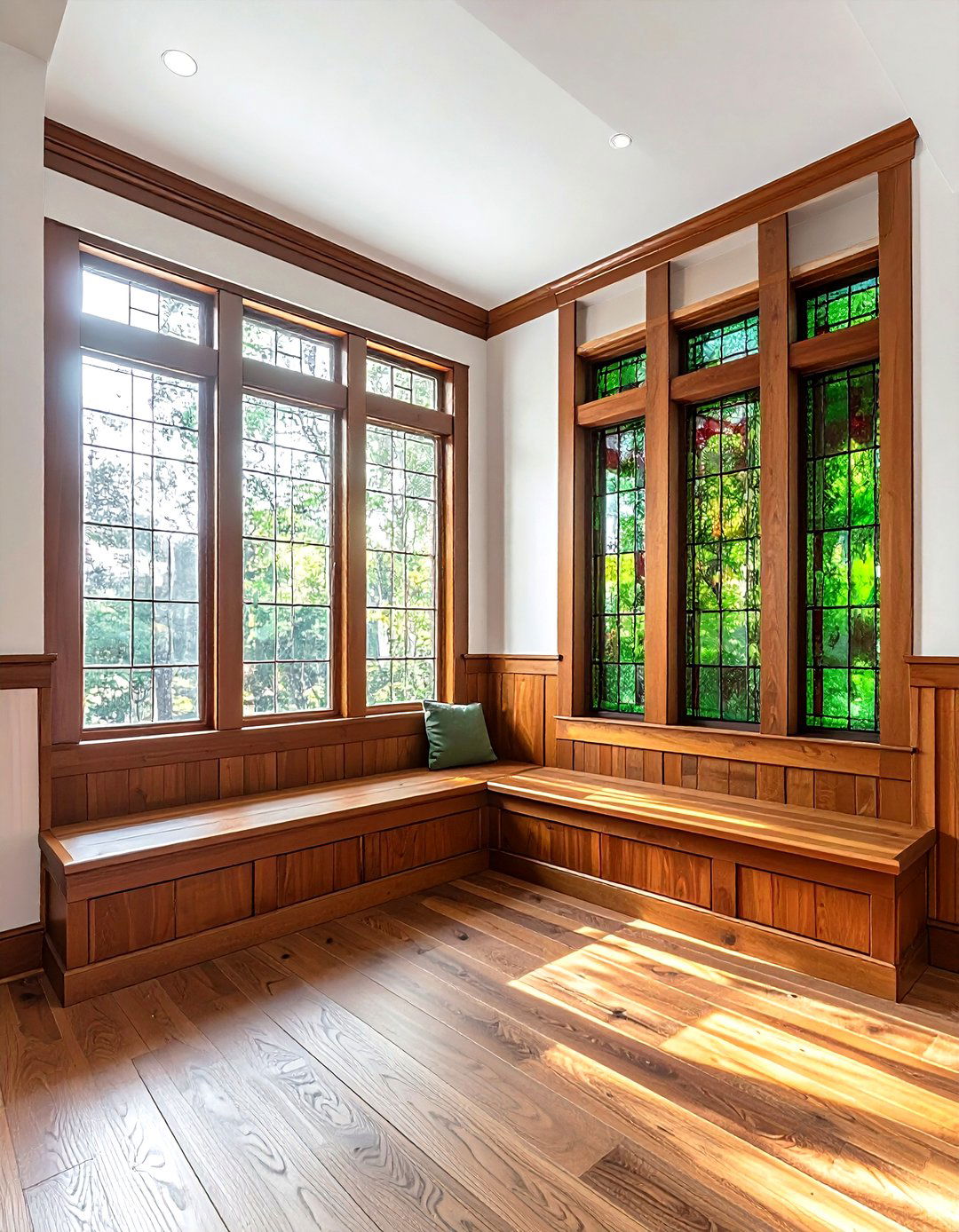 Craftsman stained glass window - 30 living room stained glass ideas