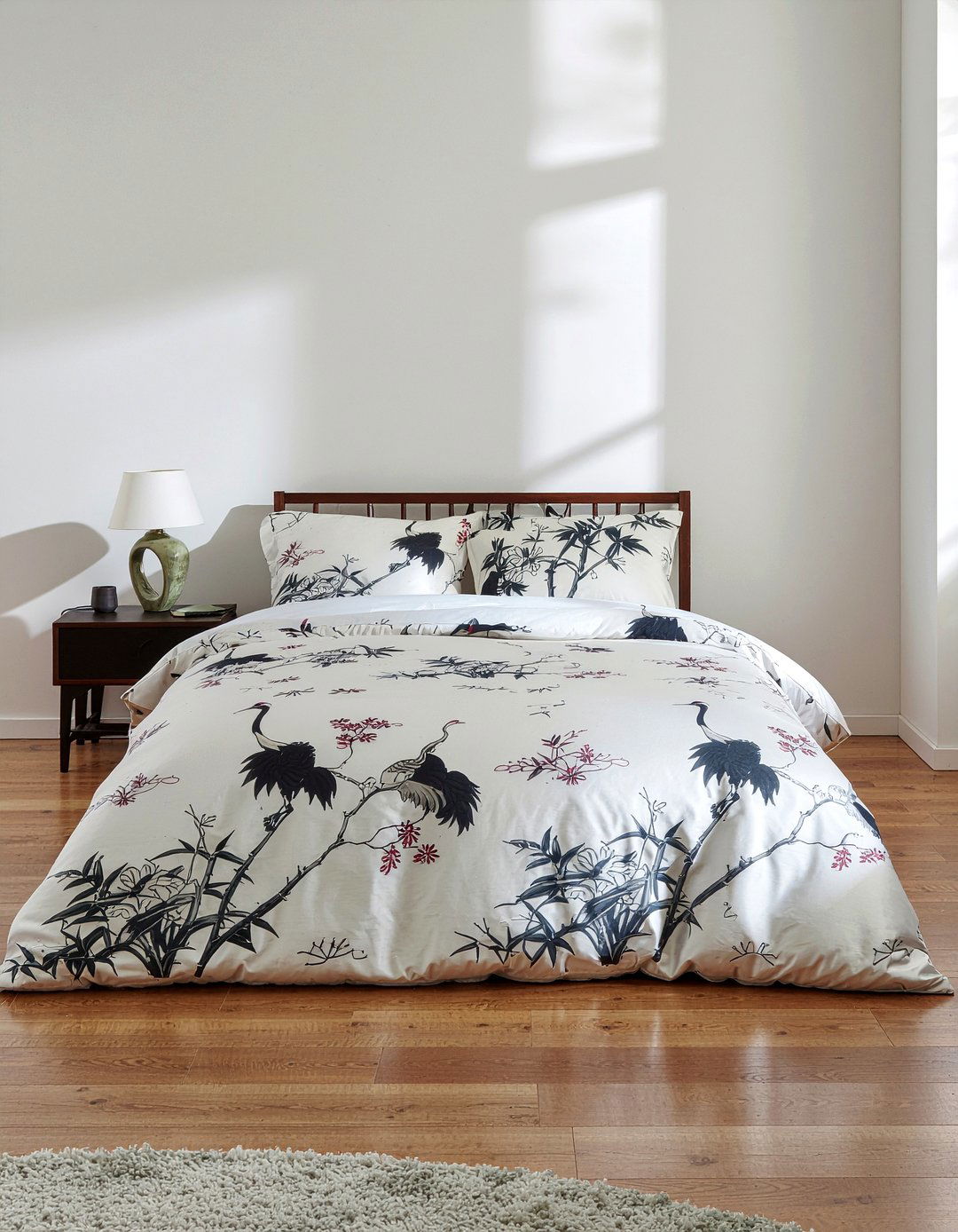 Crane Bedding - 30 bird bedroom ideas