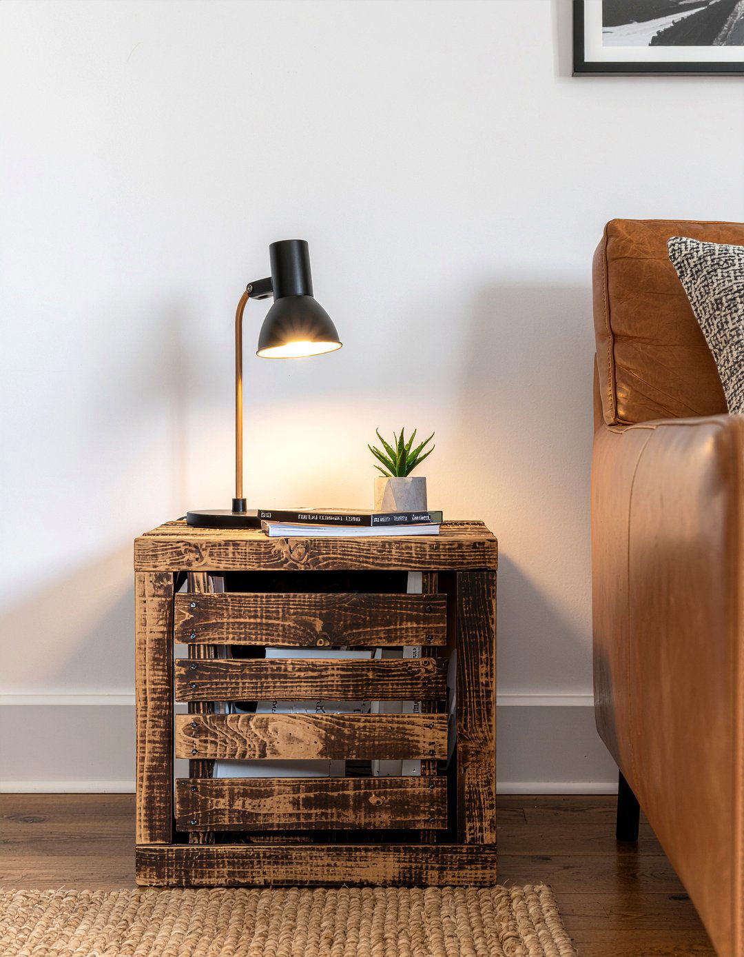 Crate Side Table - 30 cheap living room furniture ideas