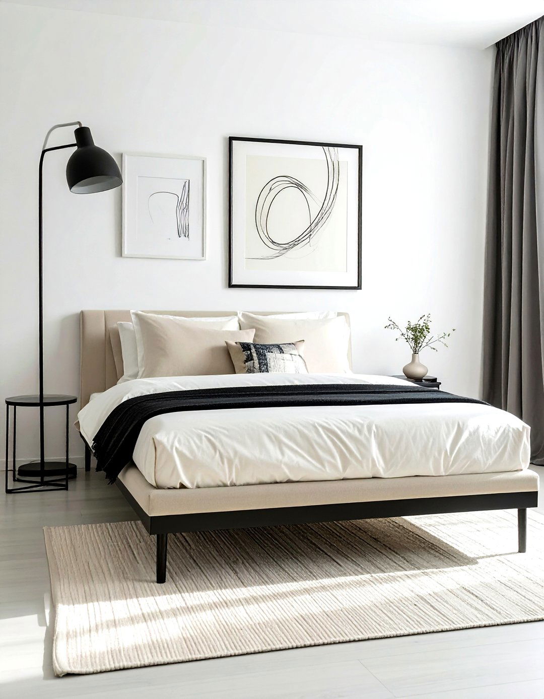 Cream And Black Bedroom - 30 minimalist cream bedroom ideas