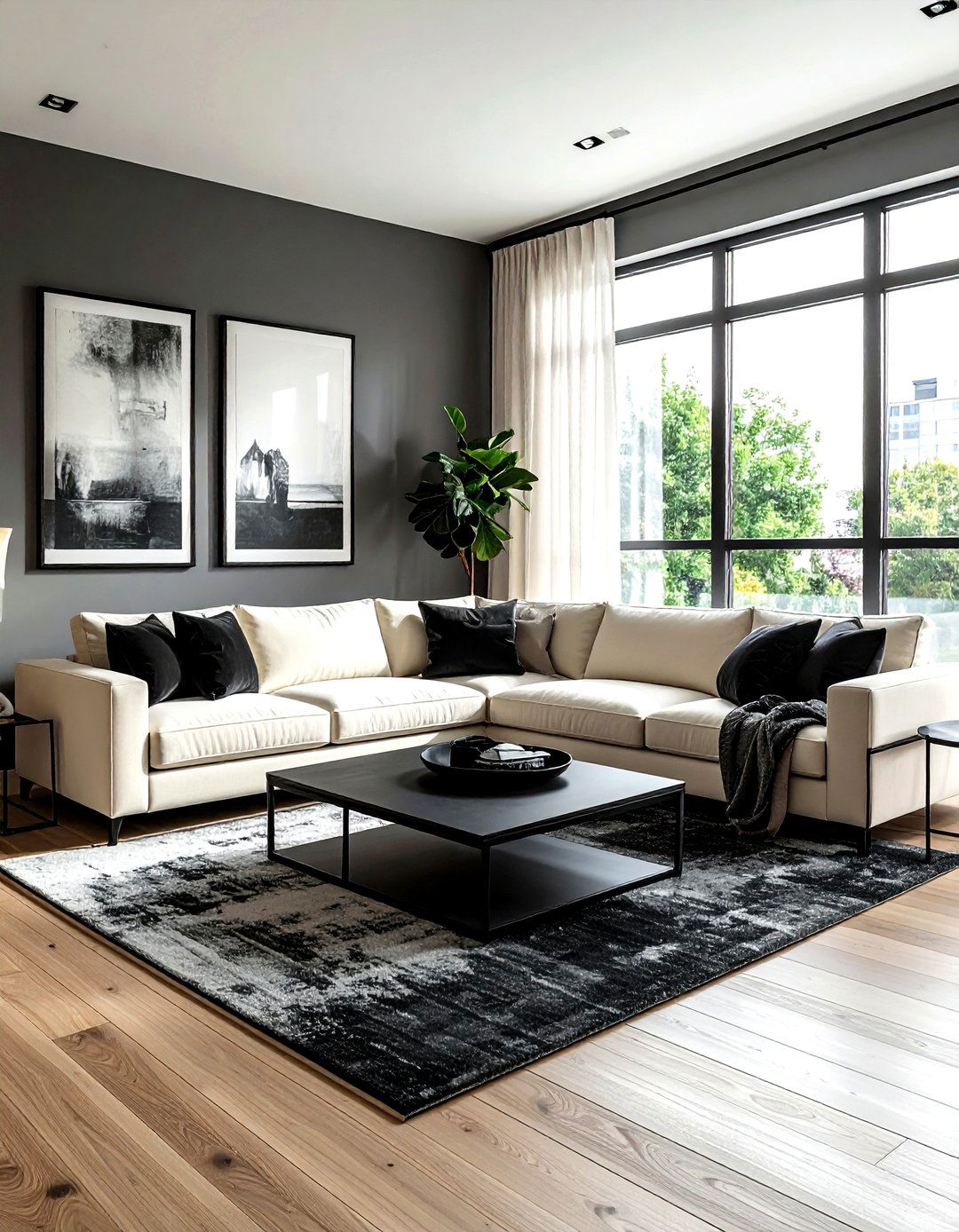 Cream And Black Furniture - 30 cream living room furniture ideas