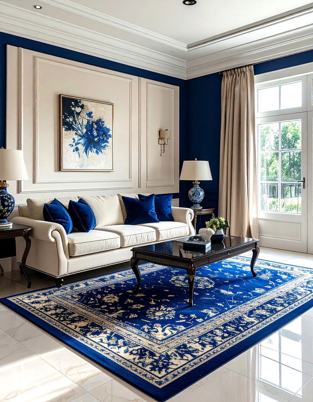 Cream And Blue Living Room - 30 cream living room decor ideas