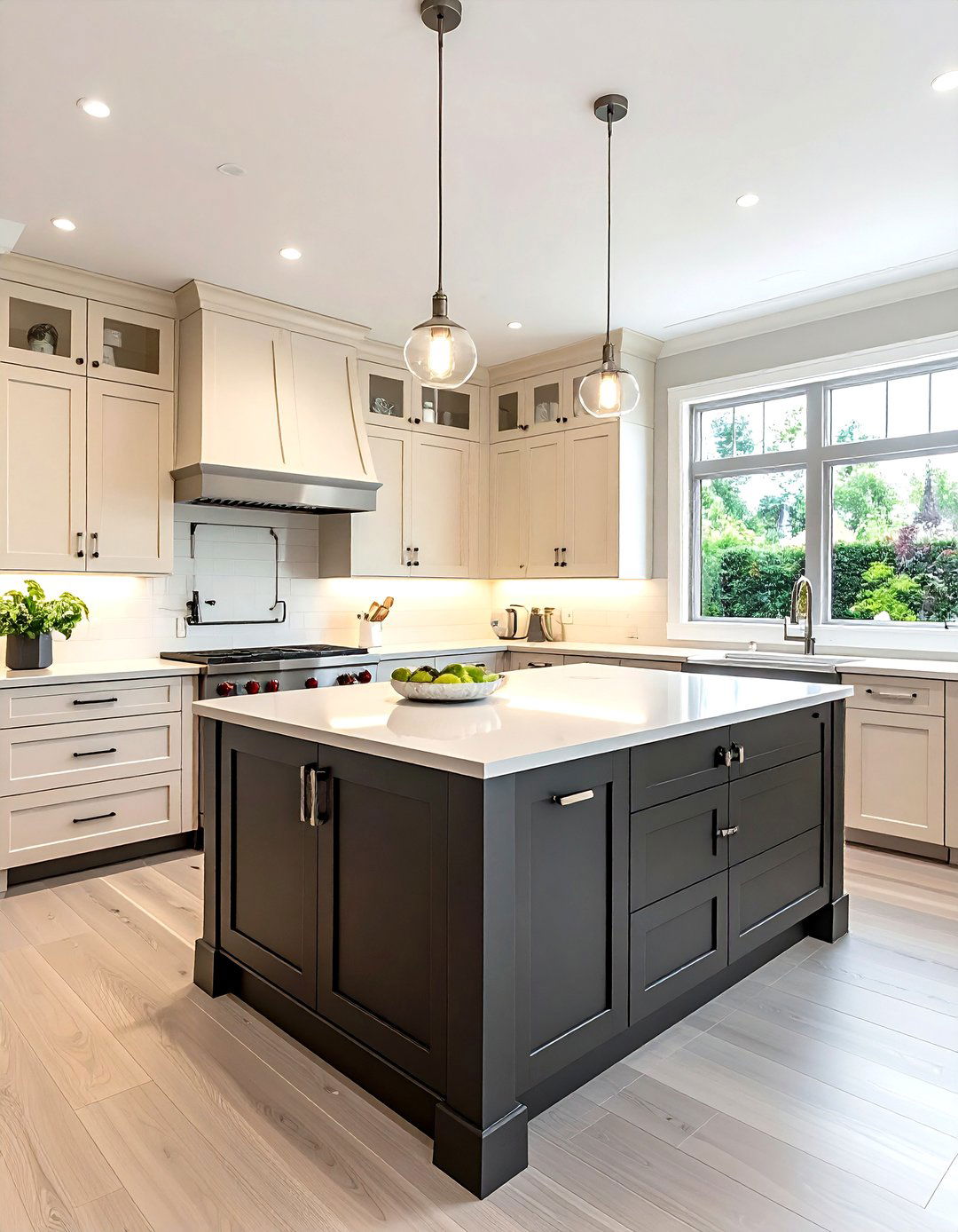 Cream And Charcoal Kitchen - 30 two-tone kitchen ideas