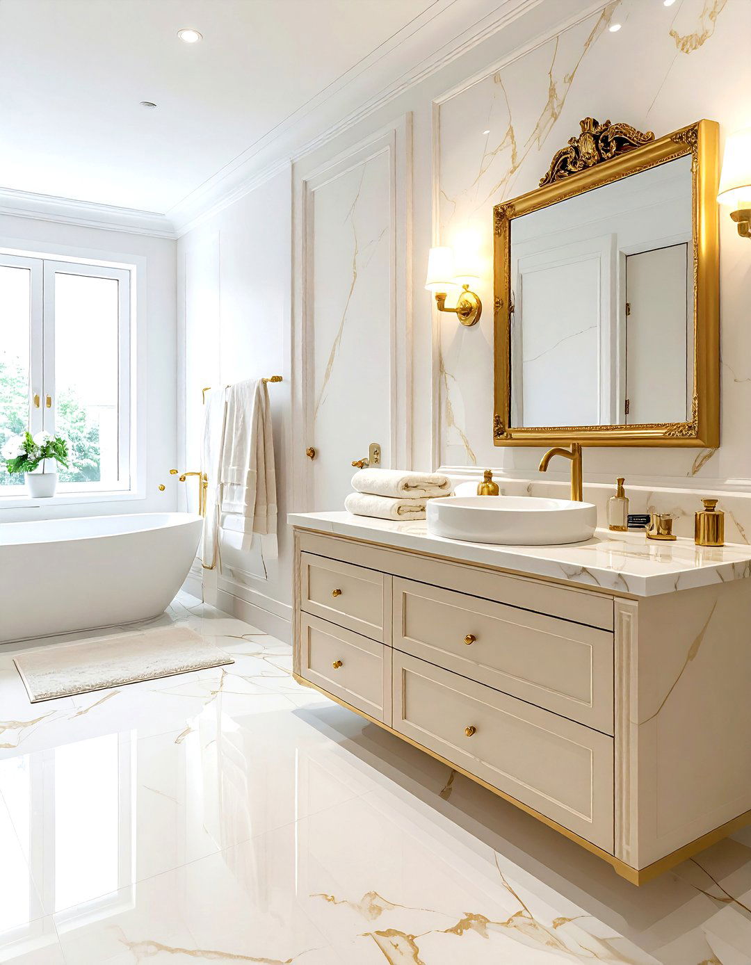 Cream And Gold Bathroom - 30 cream bathroom decor ideas