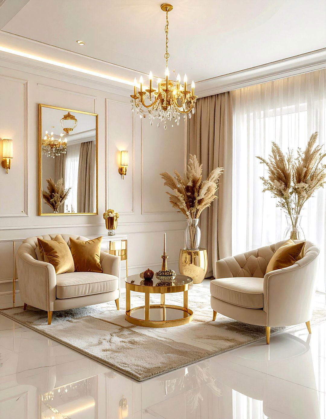 Cream And Gold Living Room - 30 cream living room decor ideas