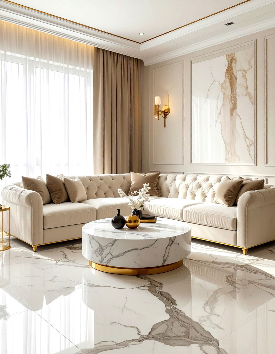 Cream And Marble Living Room - 30 cream living room furniture ideas
