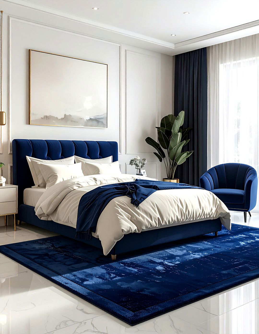 Cream And Navy Blue Bedroom - 30 modern cream bedroom ideas