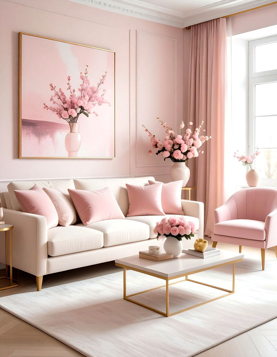 Cream And Pink Living Room - 30 cream living room decor ideas