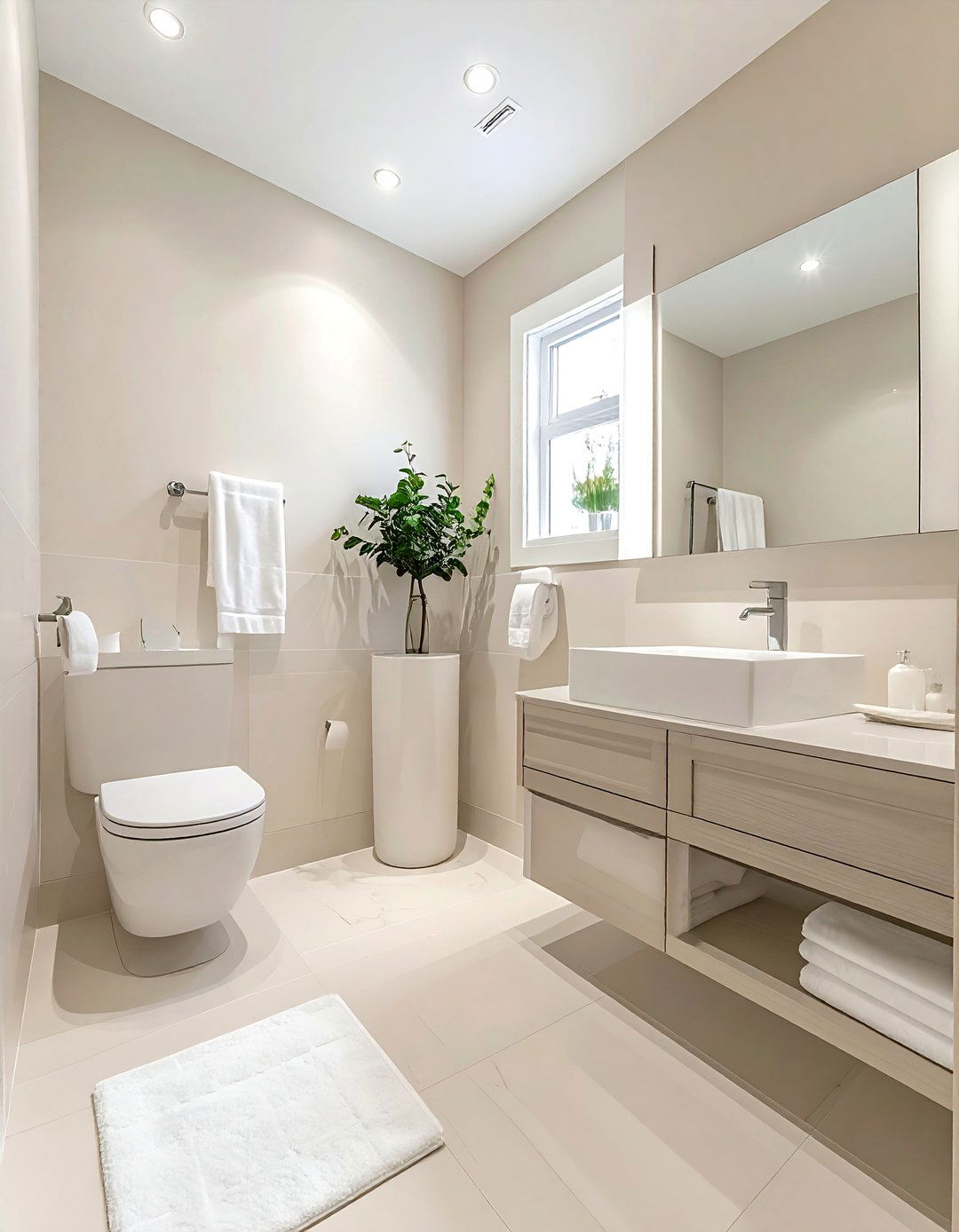 Cream And White Bathroom - 30 cream bathroom design ideas