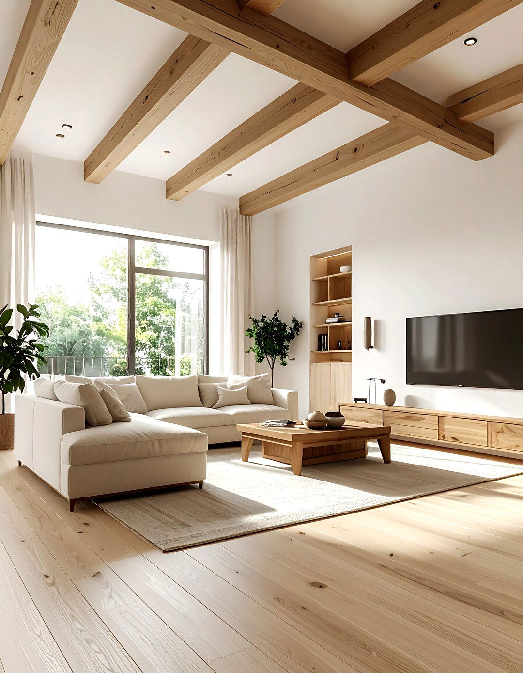 Cream And Wood Living Room - 30 contemporary cream living room ideas