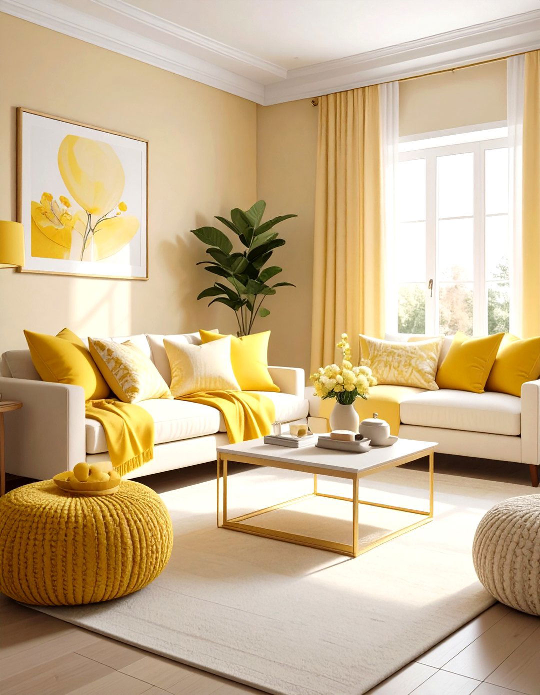 Cream And Yellow Living Room - 30 cream living room decor ideas